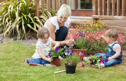 Professional landscaping work in Gipsyhill with shrubs and lawn care