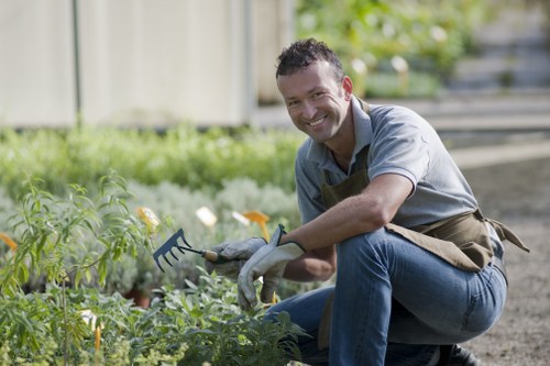 Pruning and border maintenance in a Gipsyhill garden